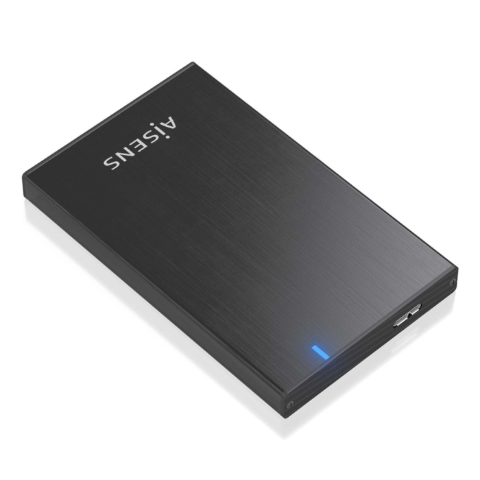 AISENS - CAJA EXTERNA 2,5" ASE-2527B 9.5MM SATA A USB 3.0/USB3.1 GEN1, NEGRA