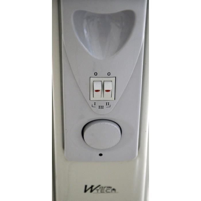 Radiador eléctrico de aceite - 2500W - WARM TECH - 240V - Hasta 40m3 - Gris 2