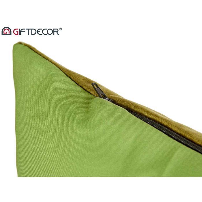 Cojín de terciopelo verde 45x45 cm - Giftdecor (8 Unidades) 4 Cojín de terciopelo verde 45x45 cm - Giftdecor (8 Unidades) 4