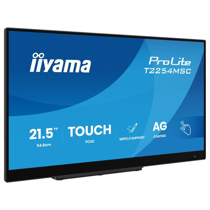 Iiyama T2254MSC-B2AG - Monitor Táctil de 21.5 Pulgadas (54.6 cm), Full HD (1920 x 1080), IPS, Panel LED, 4 ms, Altavoces Integrados, USB, Negro