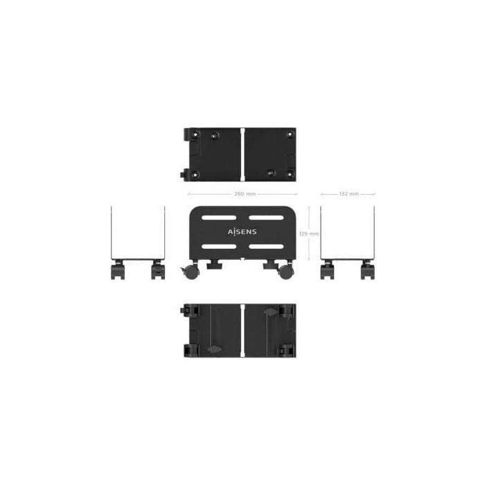 Aisens Soporte Metalico Ajustable De Suelo Para Cpu Negro 2 Aisens Soporte Metalico Ajustable De Suelo Para Cpu Negro 2