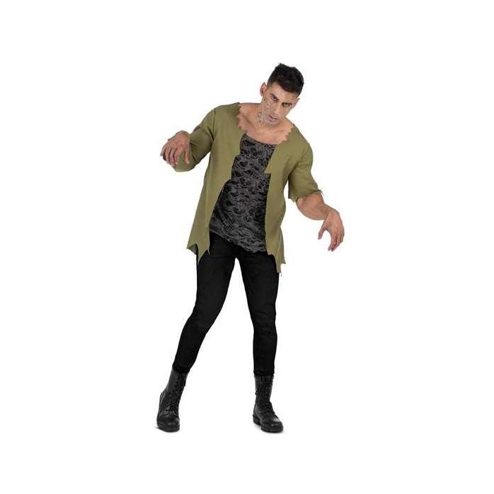 Disfraz infectado camiseta, aplicaciones de látex y bote de látex talla m Disfraz infectado camiseta, aplicaciones de látex y bote de látex talla m