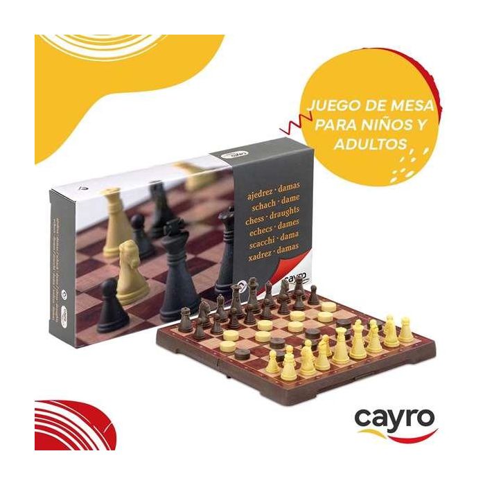 Cayro Juego Ajedrez y Damas Magnético 16x16 cm 5