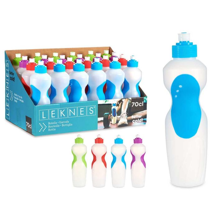 Botella Plastico Con Tapa Surtidos Col Leknes 7X25CM (48 Unidades) Botella Plastico Con Tapa Surtidos Col Leknes 7X25CM (48 Unidades)