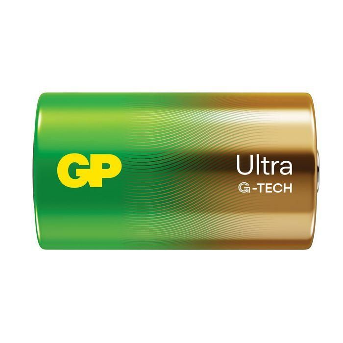 GP 13AU/LR20 GP Ultra Alkaline D-battery con tecnología G-Tech, pack de 2 2