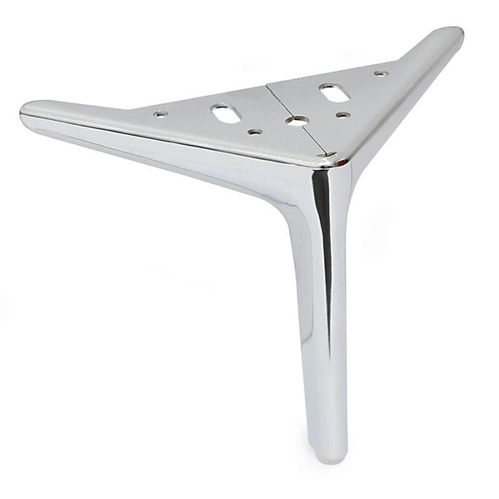 Q&Q Pata Metálica Modelo Clay de Metal Acabado Cromo para Sofás y Muebles Altura 125 mm