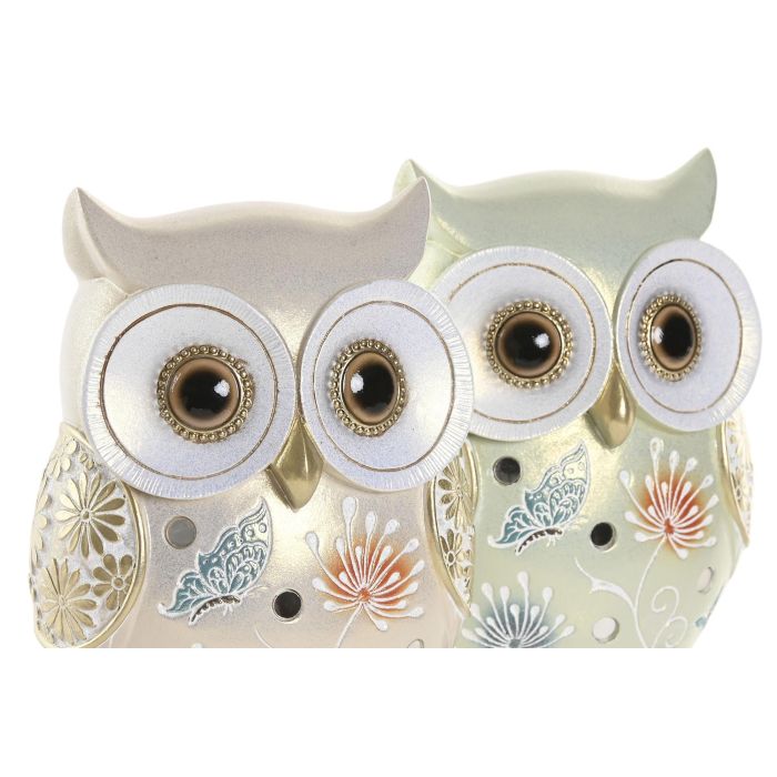 Figura Cottage DKD Home Decor Verde Beige 9.5 x 17.5 x 12.5 cm (4 Unidades) 1