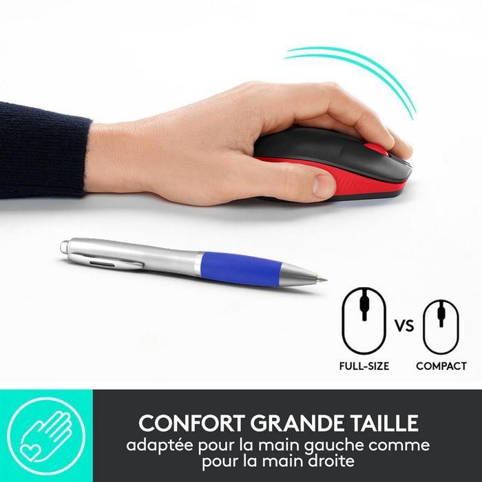 Logitech Ratón M190 Inalámbrico 1000Ppp Ambidiestro 3 Botones Rojo 12 Logitech Ratón M190 Inalámbrico 1000Ppp Ambidiestro 3 Botones Rojo 12