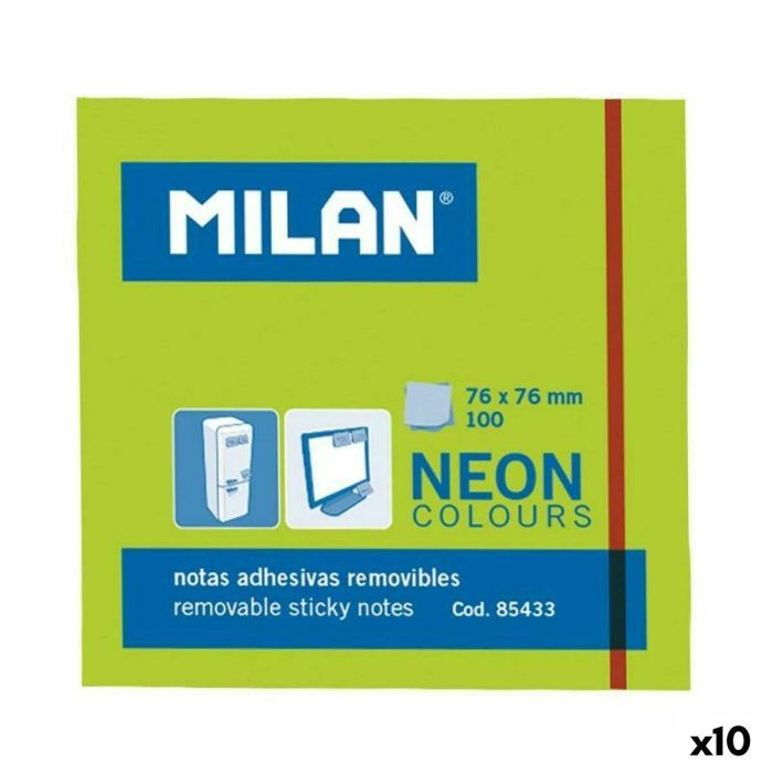 Notas Adhesivas Milan Verde 76 x 76 mm (10 Unidades) Notas Adhesivas Milan Verde 76 x 76 mm (10 Unidades)