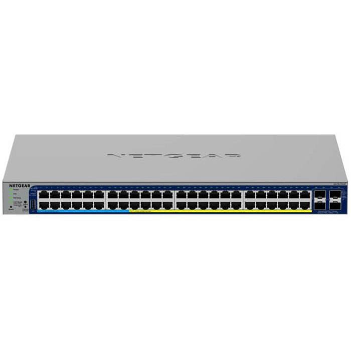 NETGEAR GS752TXUP Switch Inteligente PoE Gestionado 52 Puertos Gigabit Ethernet 48 PoE+ 16 PoE++ 640W Montaje en Rack 1U 1