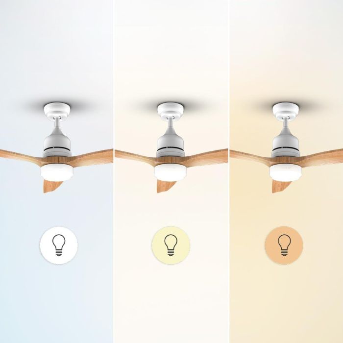 Ventilador de Techo con Luz Cecotec EnergySilence Aero 5230 18 W 40 W Blanco Madera (3000-6500 K) 8 Ventilador de Techo con Luz Cecotec EnergySilence Aero 5230 18 W 40 W Blanco Madera (3000-6500 K) 8