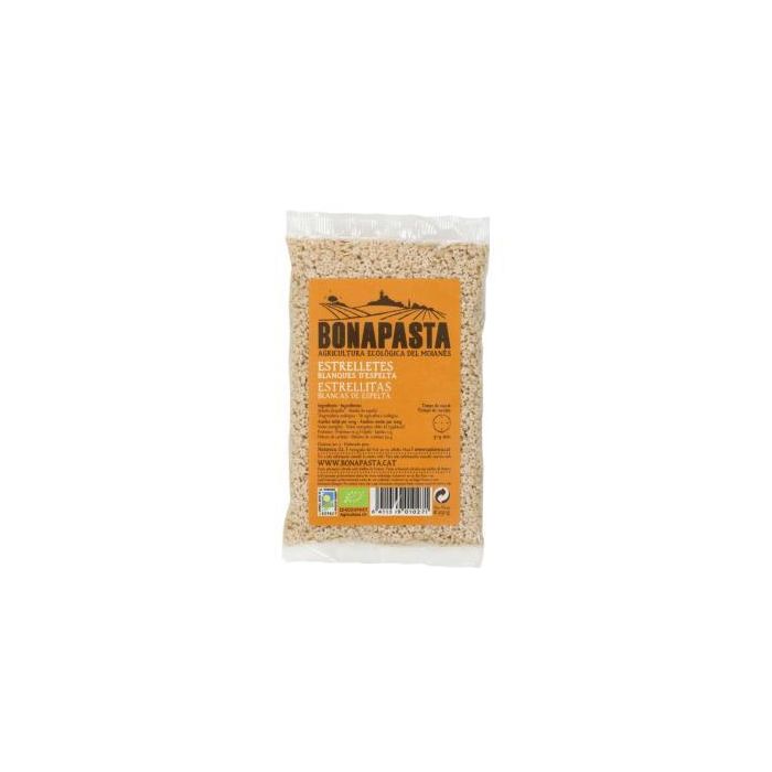 BONAPASTA Estrellitas de Espelta Blancas 250g Eco - Pasta Alimenticia Ecológica