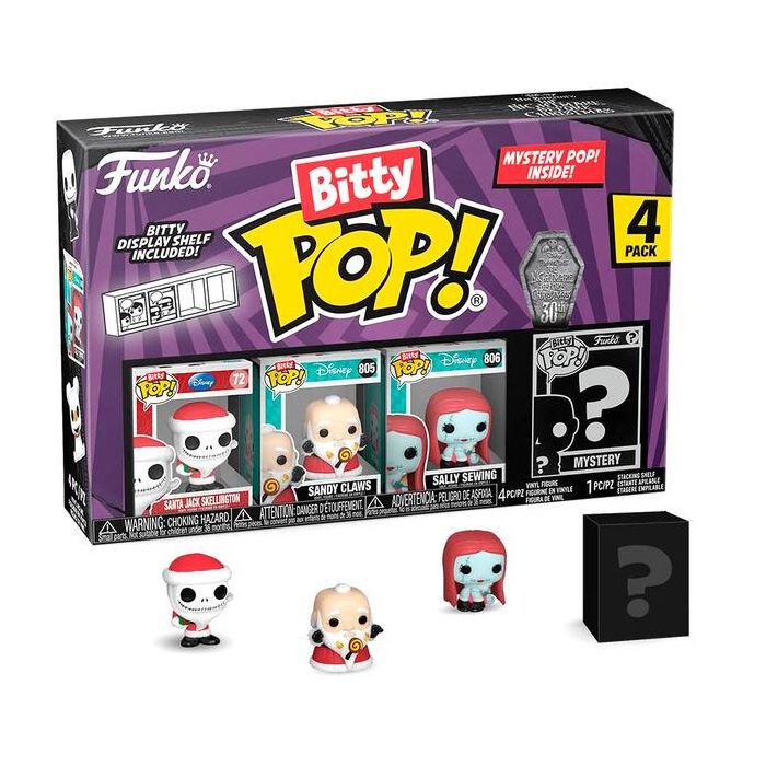 Blister 4 figuras Bitty POP Disney Pesadilla Antes de Navidad Santa Jack 2 Blister 4 figuras Bitty POP Disney Pesadilla Antes de Navidad Santa Jack 2