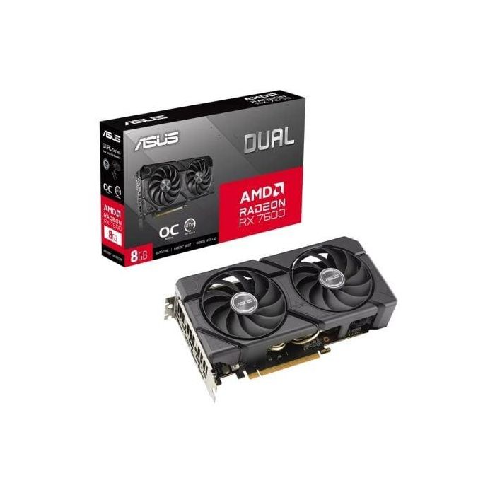 Tarjeta Gráfica Asus Dual Radeon RX 7600 EVO OC/ 8GB GDDR6 Tarjeta Gráfica Asus Dual Radeon RX 7600 EVO OC/ 8GB GDDR6