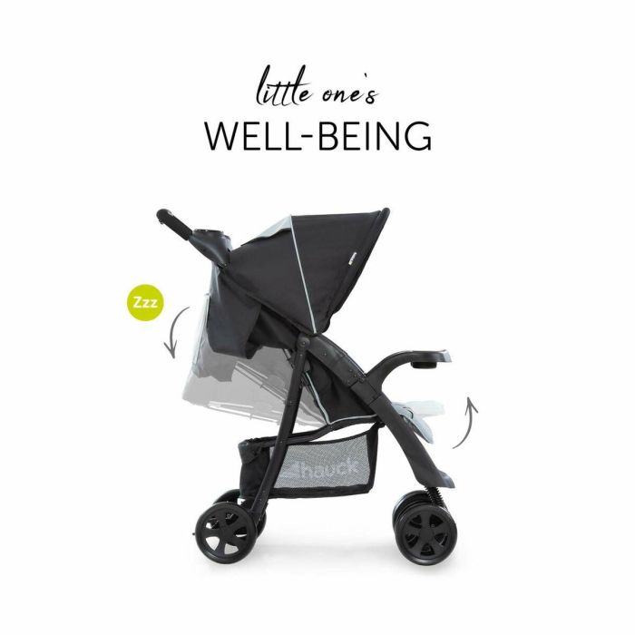 Hauck Silla de Paseo Shopper Neo II Caviar Plata - Plegado Compacto con una Mano, Reclinable, Gran Cesta, Desde el Nacimiento 11