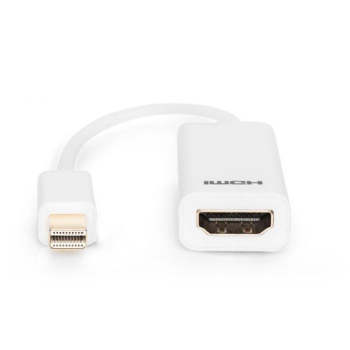 Digitus Cable Adaptador Mini DisplayPort a HDMI 0.15m Macho/Hembra, 1080p, Blanco. Conectores Níquel. 1