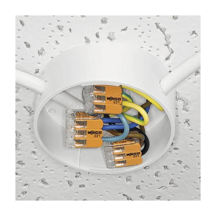 Wago Conector Rápido con Palanca 2 Vías, Máx 4 mm², 450V, 32A, Transparente 13.2 x 18.6 x 8.4 mm 8