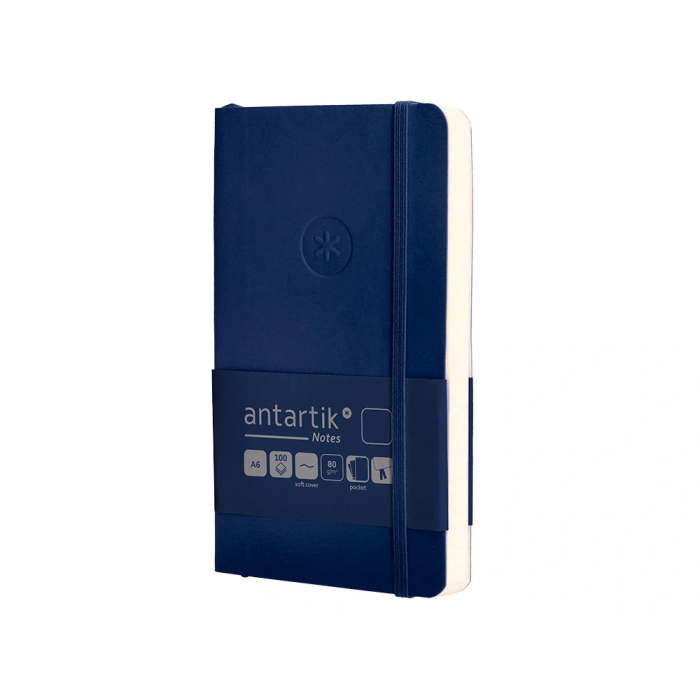 Antartik Cuaderno A6 Tapa Blanda Hojas Lisas Azul Marino 100 Hojas 80gr FSC 3