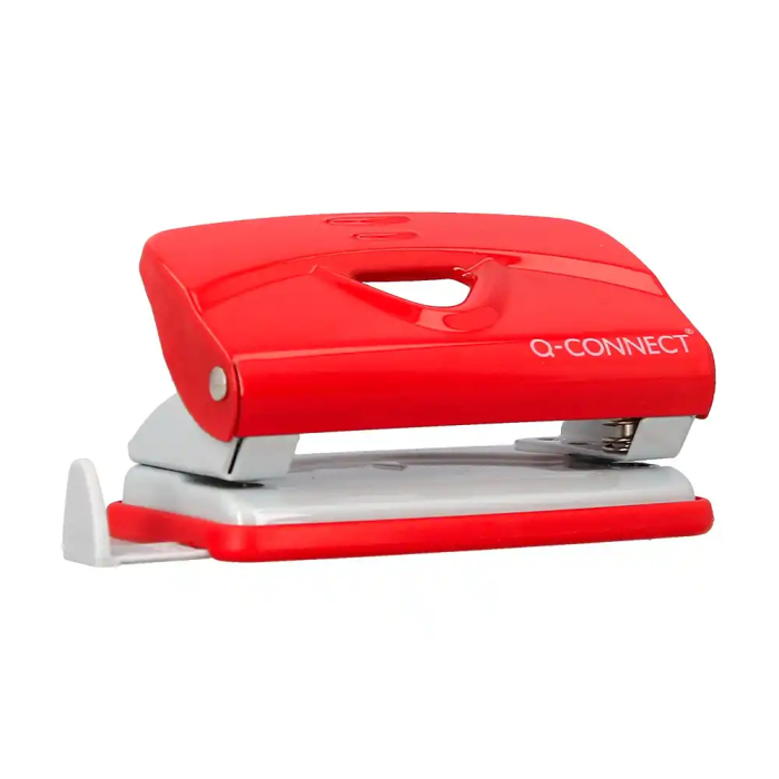 Q-connect KF14216 Taladrador Rojo, Capacidad 10 Hojas, Abertura 1 mm 3