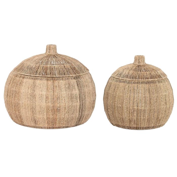 Cesta Tropical DKD Home Decor Marron 55 x 45 x 55 cm Set de 2 Cesta Tropical DKD Home Decor Marron 55 x 45 x 55 cm Set de 2