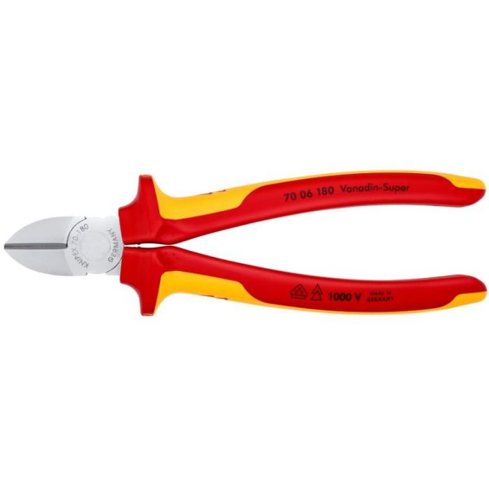 Knipex Seitenschneider, Alicates de Corte Diagonal Cromados, 180 mm 3 Knipex Seitenschneider, Alicates de Corte Diagonal Cromados, 180 mm 3