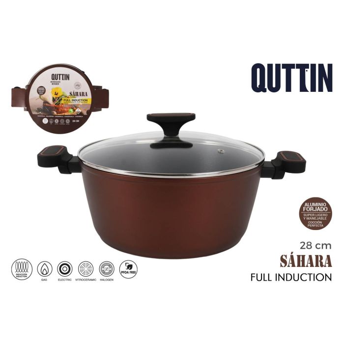 Cacerola Sahara Quttin 28 cm con tapa, full inducción (4 Unidades) Cacerola Sahara Quttin 28 cm con tapa, full inducción (4 Unidades)