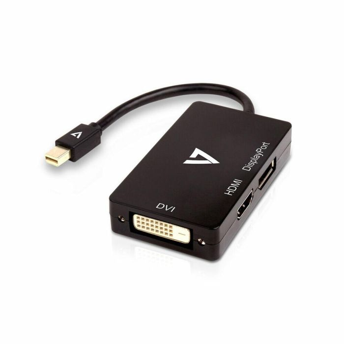 Adaptador Mini DisplayPort a VGA/DVI/HDMI V7 V7MDP-DPDVIHDMI-1N Negro Adaptador Mini DisplayPort a VGA/DVI/HDMI V7 V7MDP-DPDVIHDMI-1N Negro