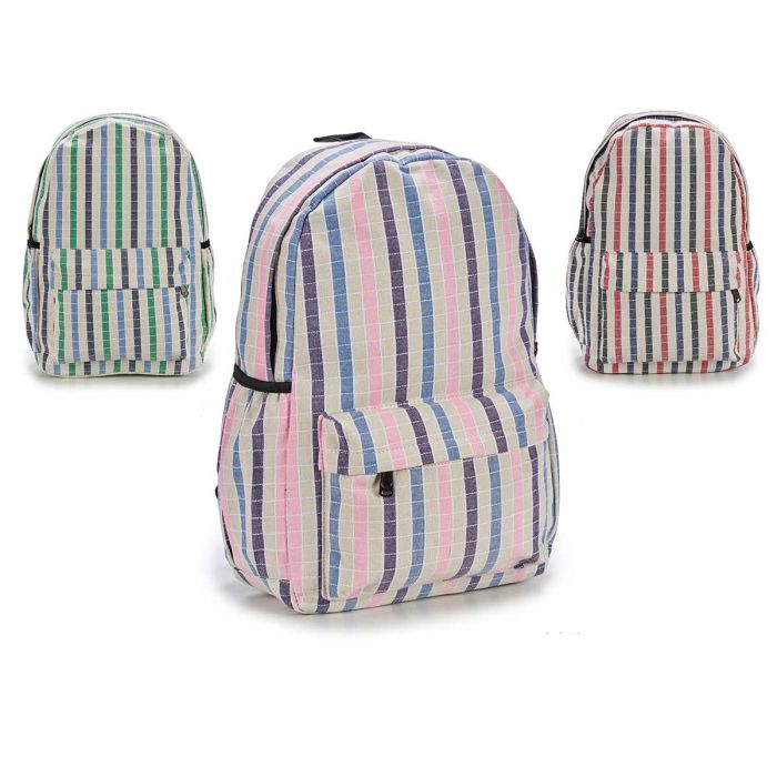 Mochila Pincello Rayas Verticales - 31x45x13 cm (12 Unidades) Mochila Pincello Rayas Verticales - 31x45x13 cm (12 Unidades)