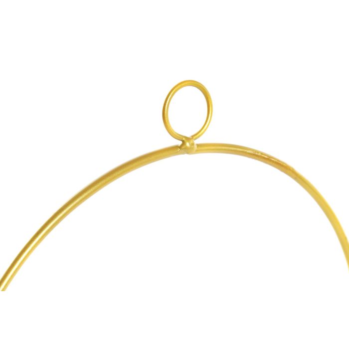 DKD Home Decor Decoración Colgante Shabby Rosa Palo Marron Dorado Metal Flor Seca 20 x 20 x 2 cm (4 Unidades) 2