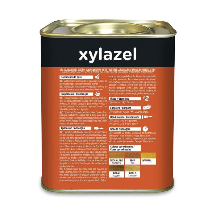 Aceite para teca Xylazel Classic Miel 750 ml Mate 2 Aceite para teca Xylazel Classic Miel 750 ml Mate 2
