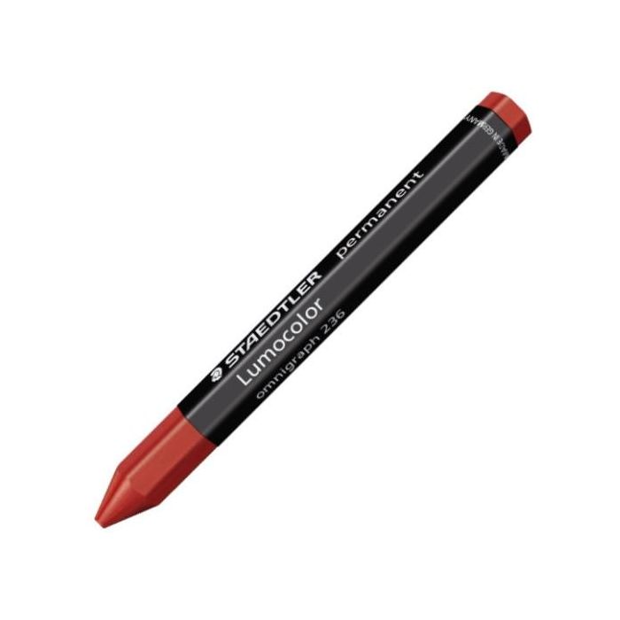 STAEDTLER Lumocolor 236 Universalkreide Permanente Rojo para Cualquier Superficie, Trazo 1.2 cm, 1 Unidad