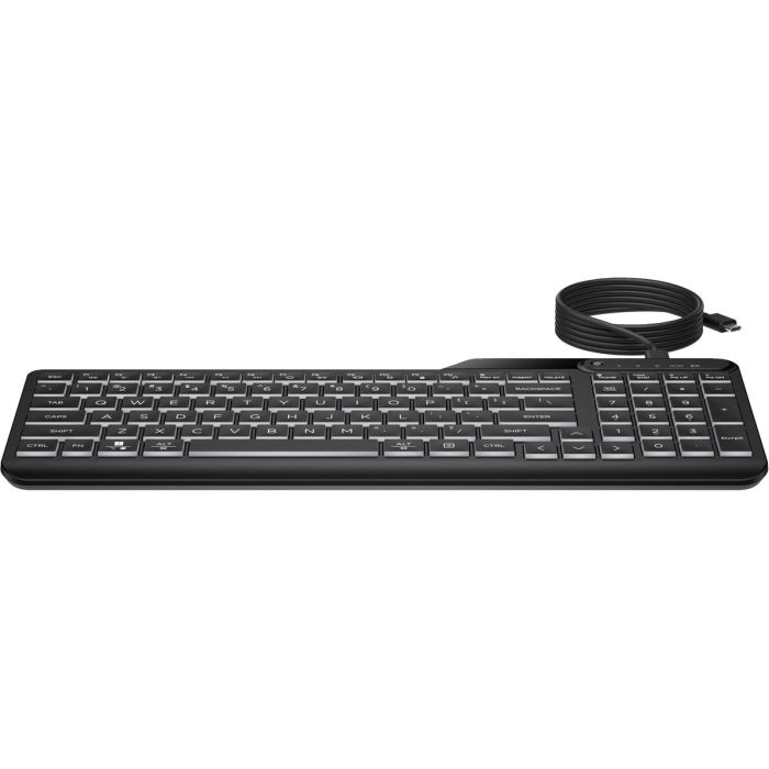 Teclado HP 7N7C0AA#ABE Blanco Negro Qwerty Español