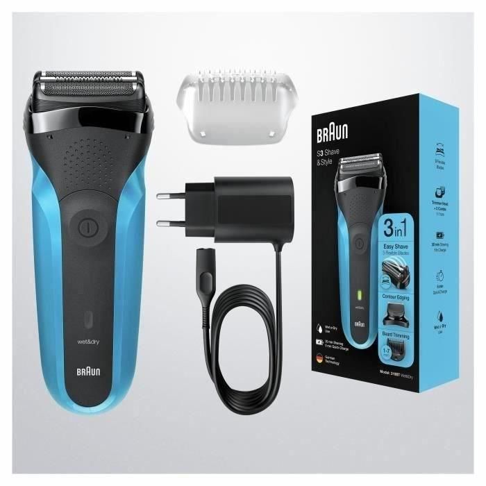 Afeitadora eléctrica Braun Series 3 310BT para hombre: 3 cuchillas flexibles que se adaptan a los contornos de su cara 2 Afeitadora eléctrica Braun Series 3 310BT para hombre: 3 cuchillas flexibles que se adaptan a los contornos de su cara 2