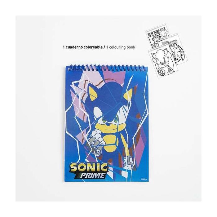 Set Papelería Coloreable Display Sonic 30.0 X 30.0 X 2.5 Cm 2