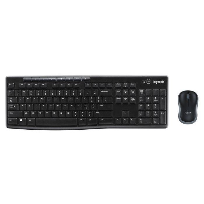 Logitech Teclado y Mouse Inalámbricos Mk270, Alcance 10m, Duración Batería 36/12 Meses, 8 Teclas Acceso Directo