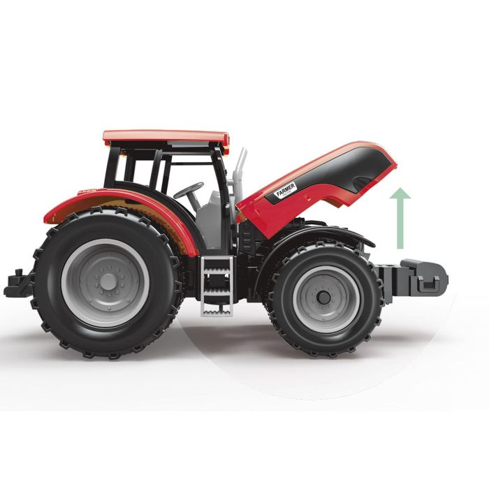 Tractor Rojo Con Apero 1:32. Friccion, Luces Y Sonido T01055 2 Tractor Rojo Con Apero 1:32. Friccion, Luces Y Sonido T01055 2