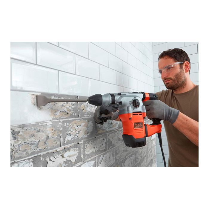 Black+Decker Martillo percutor SDS-Plus 1250W BEHS03K-QS, 3 modos, anti-vibración, maletín 4 Black+Decker Martillo percutor SDS-Plus 1250W BEHS03K-QS, 3 modos, anti-vibración, maletín 4