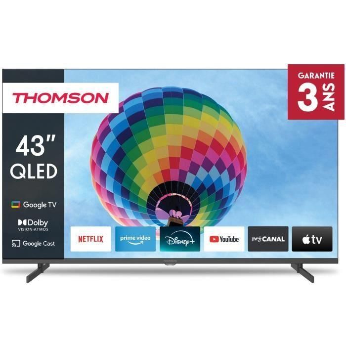 THOMSON 43QG4S14 - Televisor QLED 43 (109 cm) - 4K 3840x2160 - HDR 10 - Google TV - 2xHDMI 2.1 + 2xHDMI 2.0 THOMSON 43QG4S14 - Televisor QLED 43 (109 cm) - 4K 3840x2160 - HDR 10 - Google TV - 2xHDMI 2.1 + 2xHDMI 2.0