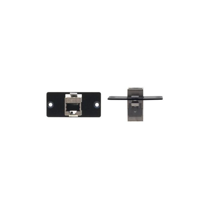 Kramer W-45(B) Toma de corriente RJ-45 Negro, Wall Plate Ethernet, Cat.6, Aluminio