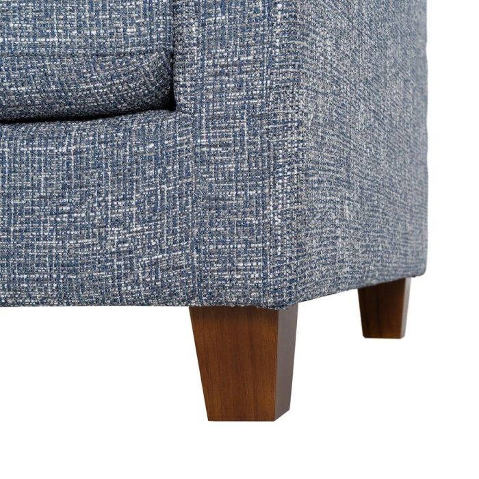 Sofá 3 Plazas Azul Tejido-Madera 221 X 90 X 87 cm