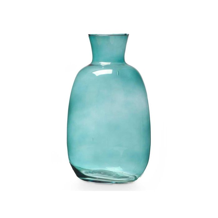 Jarrón de Cristal Giftdecor - 36 cm Alto, 21 cm Ancho - Color Turquesa 2