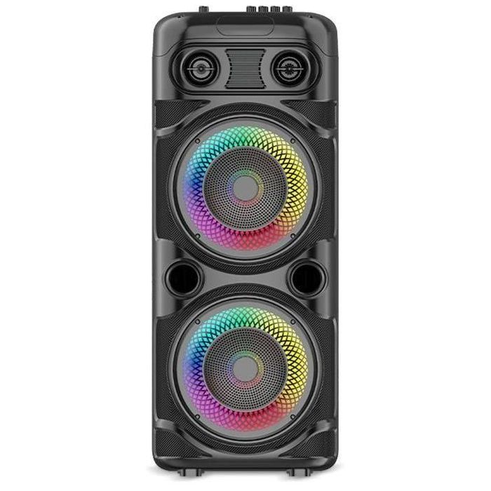 Altavoz Karaoke iluminado - INOVALLEY - KA123-XXL - Bluetooth V5.0 - 75 cm - 900 W - Negro 5