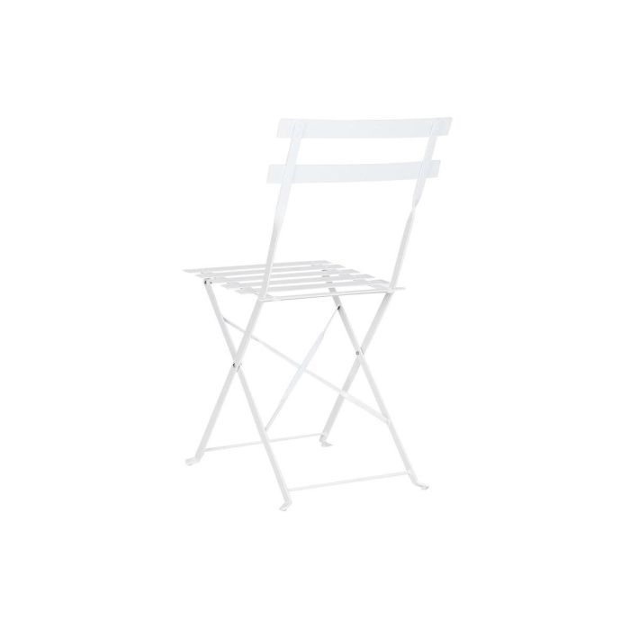 Conjunto de Mesa con 2 Sillas Home ESPRIT Blanco 60 x 60 x 71 cm 3