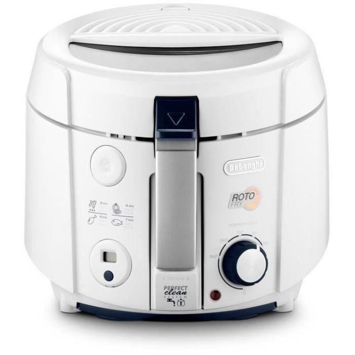 Delonghi F38436 Freidora eléctrica RotoFry Classic Cesta giratoria, 1.2kg Papas Fritas, Termostato y Temporizador Digital, Blanco Delonghi F38436 Freidora eléctrica RotoFry Classic Cesta giratoria, 1.2kg Papas Fritas, Termostato y Temporizador Digital, Blanco