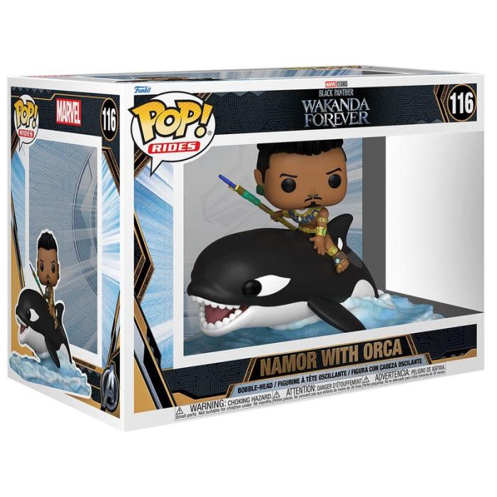Funko POP Marvel Black Panther Wakanda Forever Namor with Orca Figura