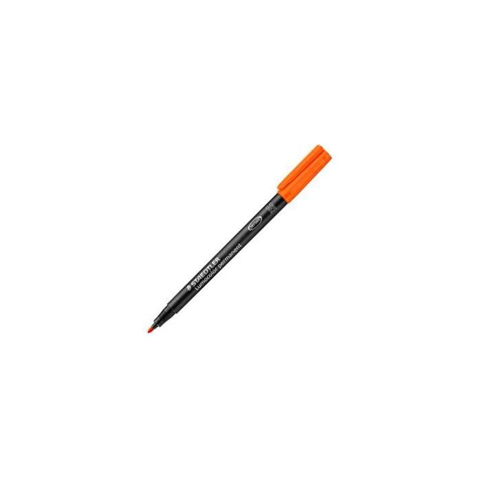 Staedtler Rotulador Permanente Lumocolor 317 M Naranja, Punta Media 1.0mm, Secado Rápido, Resistente al Agua (10 Unidades) (10 Unidades)