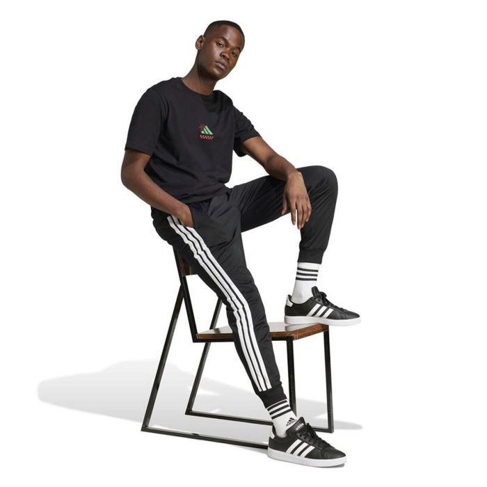 Camiseta de Manga Corta Hombre Adidas Pizza Negro 15-16 Años 2