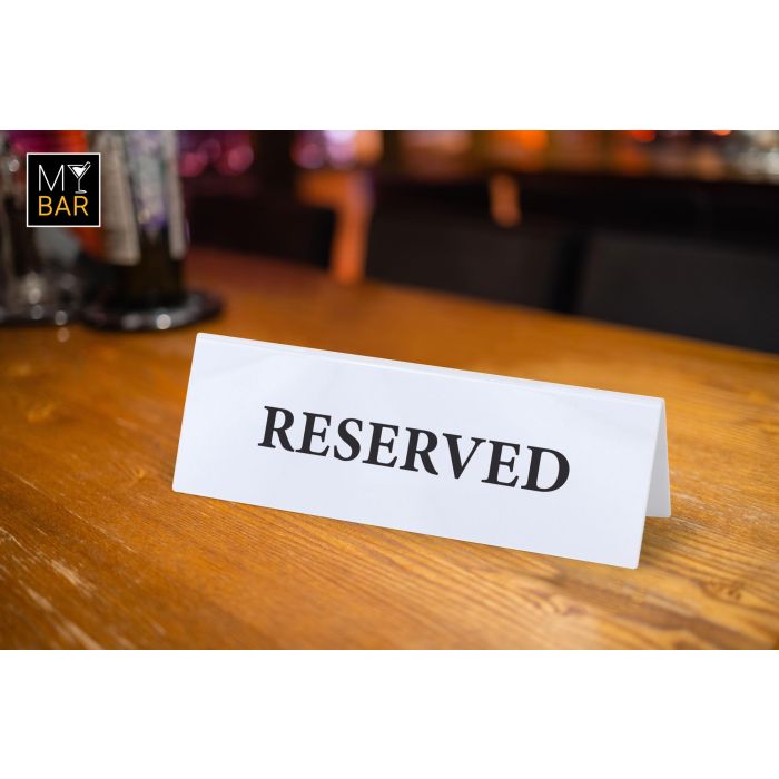 Placa Acrílica Reservado 15x5 cm - My Bar (24 Unidades) 14 Placa Acrílica Reservado 15x5 cm - My Bar (24 Unidades) 14