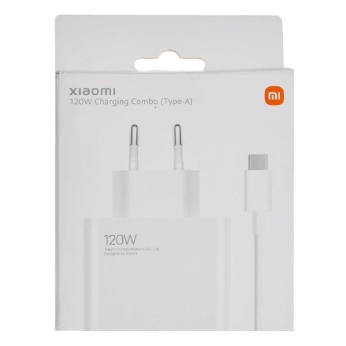 Xiaomi BHR9462EU Cargador de Pared 120W Máx. HyperCharge Combo (Type-A) con Cable USB Tipo-C 2