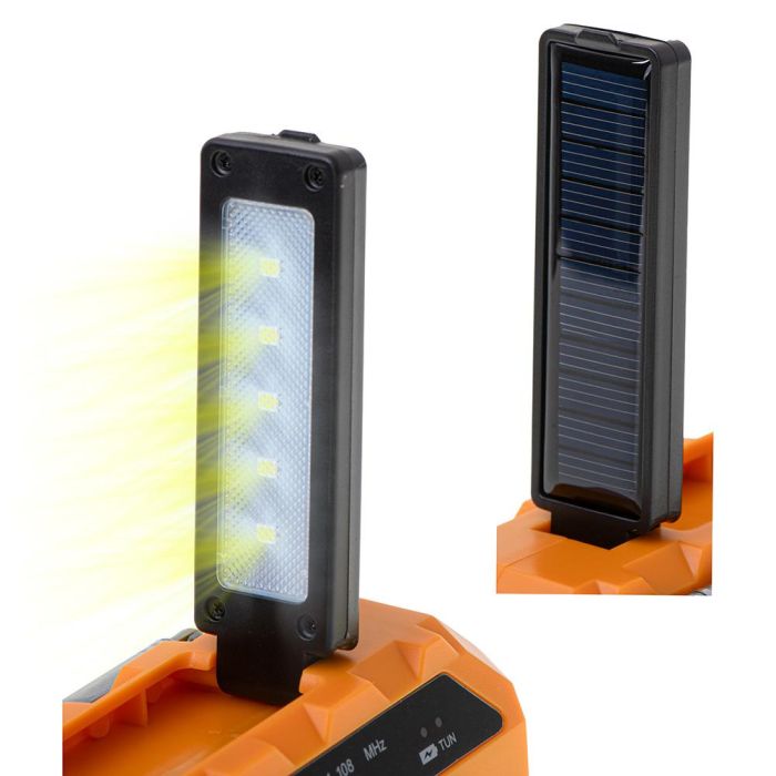 Adler Radio solar con manivela AD 1197, powerbank, linterna, FM, carga USB, 1200 mAh 8